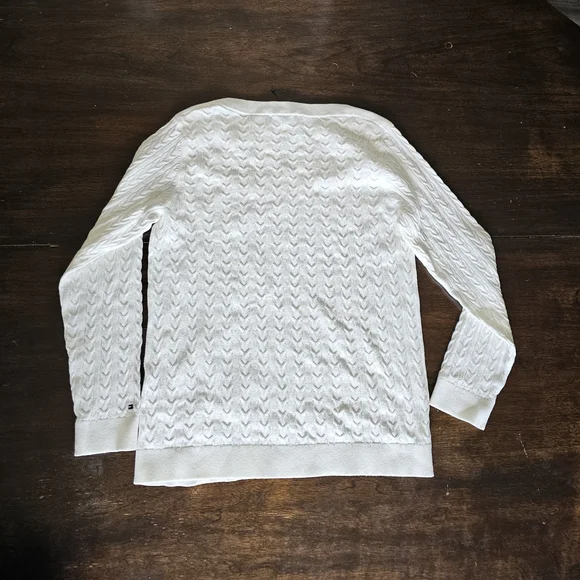 Tommy Hilfiger White Cable Knit Sweater - Picture 16 of 16